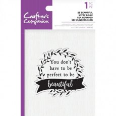Crafters Companion Clear Acrylic Stamps - Be Beautiful - 4 for £8.99