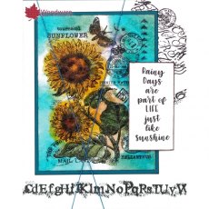 Woodware Clear Stamps Vintage Sunflower