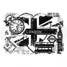 Woodware Clear Stamps London Postcard