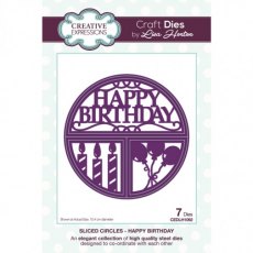 Lisa Horton Sliced Circles Happy Birthday Craft Die