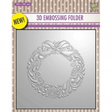 Nellie's Choice 3D-embossing Folder - Wreath EF3D007