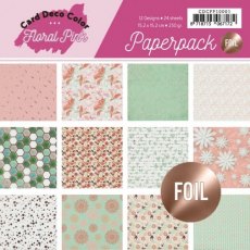 Yvonne Creations - Floral Pink Foiled Paperpack