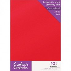 Crafter's Companion Glitter Card 10 Sheet Pack - Xmas Red 4 Fot £14