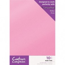 Crafter's Companion Glitter Card 10 Sheet Pack - Baby Pink 4 For £14