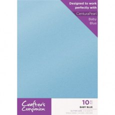 Crafter's Companion Glitter Card 10 Sheet Pack - Baby Blue 4 For £14