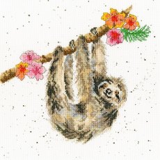 Bothy Threads Hanging Around Wrendale Sloth Counted Cross Stitch Kit Xhd59