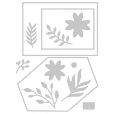 Sizzix Thinlits Die Set 12PK – Geo Floral Frame