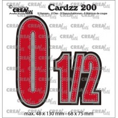Crealies Cardz Dies Numbers 0 & Half CLCZ200