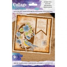 Crafters Companion Collage Stamp - Feathered Friend