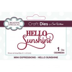 Sue Wilson Mini Expressions Hello Sunshine Craft Die