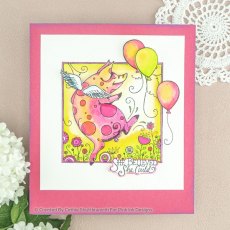 Pink Ink Designs A Cut Above Pigs Might Fly Stamp & Die Set