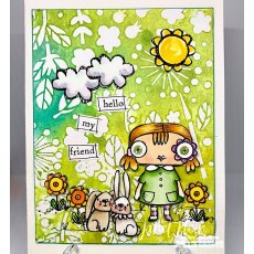 Aall & Create A7 Stamp #301 - Flowers & Sunshine