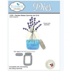 Elizabeth Craft Designs - Garden Notes - Canning Jar & Lid 1220