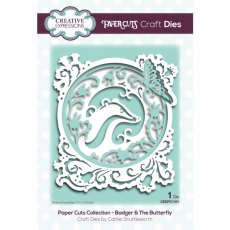 Creative Expressions Paper Cuts Badger & The Butterfly Craft Die