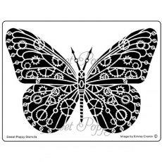 Sweet Poppy Stencil: Steampunk Butterfly