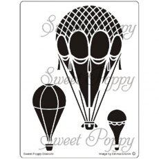 Sweet Poppy Stencil: Hot Air Balloons