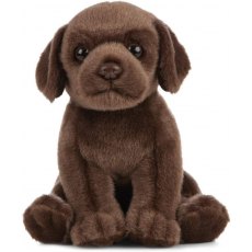 Living Nature 16cm Chocolate Brown Labrador Soft Toy Puppy Dog AN432