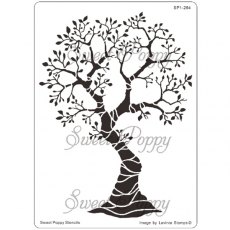 Sweet Poppy Stencil: Tree of Seasons