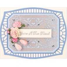 Spellbinders Flourished Fretwork Fluted Tracery Etched Die by Becca Feeken