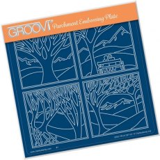 Clarity Stamp Ltd Groovi A5 Square Plate - Panoramic - Quarterette