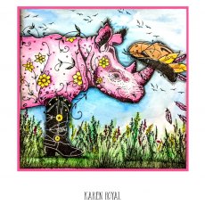 Pink Ink Design Clear Stamp - Rhino Saw Us