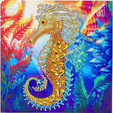 Craft Buddy "Golden Seahorse" Crystal Art Card Kit CCK-A48