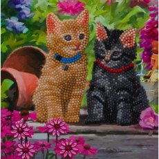 Craft Buddy "Cat Friends" Crystal Art Card Kit CCK-A53