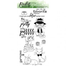 Picket Fence Studios Pretty Kitties Clear Stamps (A-102)