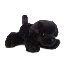 Aurora World 8" Mini Flopsie Blackie Black Labrador Dog Soft Toy With Tag
