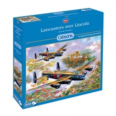 Gibsons Lancasters Over Lincoln 500 Piece Planes Jigsaw Puzzle G3113