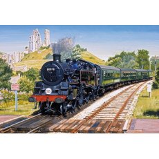 Gibsons Corfe Castle Crossing 500 Piece Steam Train Jigsaw Puzzle  G3115