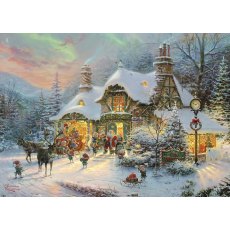Gibsons Thomas Kinkade Santas Night Before Christmas 1000 Piece Jigsaw Puzzle G6279