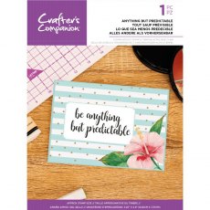 Crafter's Companion Quirky Sentiment Stamps - Anything but Predictable – 4 for £8.99