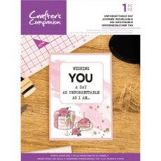 Crafter's Companion Quirky Sentiment Stamps - Unforgettable Day – 4 for £8.99