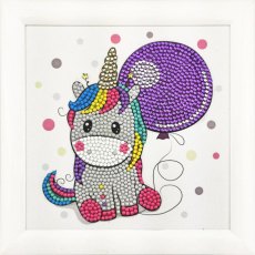 Craft Buddy Crystal Art Frameables Kit with Picture Frame - Party Unicorn