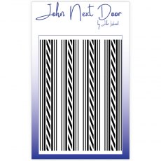 John Next Door A5 Mask Stencil - Ticking Stripe JND159