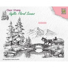 Nellie Snellen Idyllic Floral Scenes - Horse and Cart Stamp IFS022