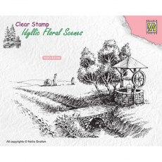 Nellie Snellen Idyllic Floral Scenes - Well Stamp IFS021
