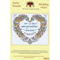 Bothy Threads Wedding Heart Counted Cross Stitch Kit