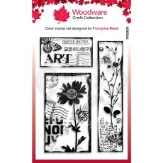 Woodware Clear Stamp - Vintage Pockets 4 in x 6 in Clear Stamp