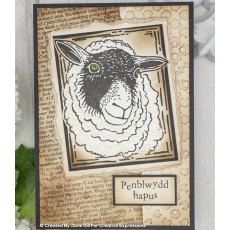Woodware Clear Stamp - Lino Cut - Sheep 4 in x 6 in Clear Stamp