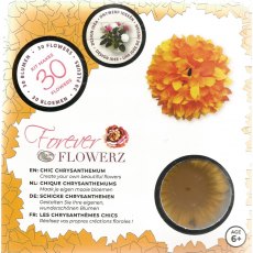 Craft Buddy Forever Flowerz Chic Chrysanthemum - Yellow FF02YL - Makes 30 Flowers