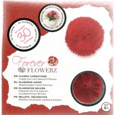 Craft Buddy Forever Flowerz Classic Carnations - Red FF03RD - Makes 30 Flowers