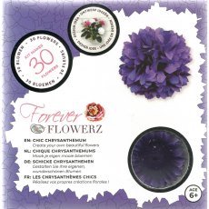Craft Buddy Forever Flowerz Chic Chrysanthemum - Purple FF02PR - Makes 30 Flowers