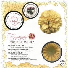 Craft Buddy Forever Flowerz Cute Camellias - Yellow FF01YL - Makes 30 Flowers