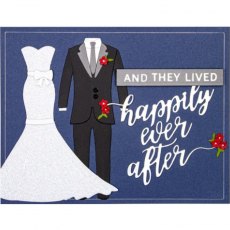 Spellbinders Die D-Lites Happily Ever After Sentiment Etched Dies Wedding Season S2-308