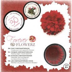 Craft Buddy Forever Flowerz Chic Chrysanthemum - Red FF02RD - Makes 30 Flowers