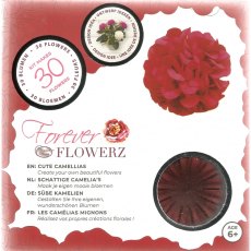 Craft Buddy Forever Flowerz Cute Camellias - Burgundy FF01BG - Makes 30 Flowers