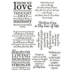Crafter's Companion Clear Acrylic Stamps - Loving Memories