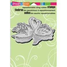 Stampendous Swan Pair Cling Rubber Stamp